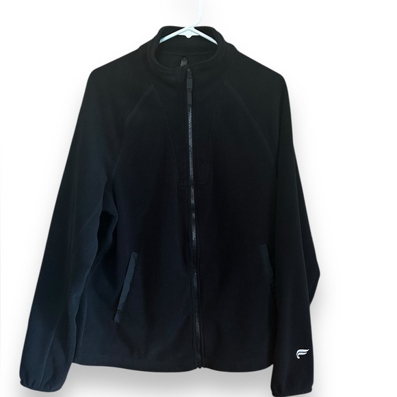 Fabletics Fleece Full Zip Jacket Sweatshirt with Pockets Black M - Picture 1 of 8